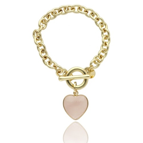 Bransoletka z kwarcem różowym B97507