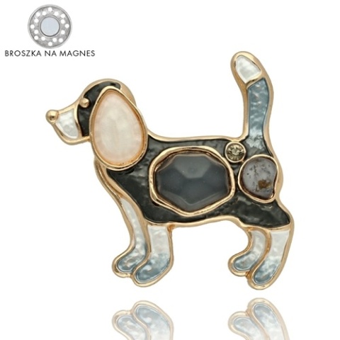Broszka na magnes BR97612 Beagel