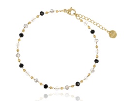 Bransoletka Balance – Onyx • Kryształ Górski