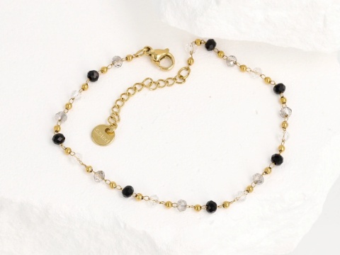 Bransoletka Balance – Onyx • Kryształ Górski