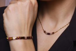 Naszyjnik Mosaic – Brązowa
