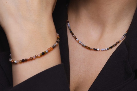 Naszyjnik Balance – Agat jedwabny