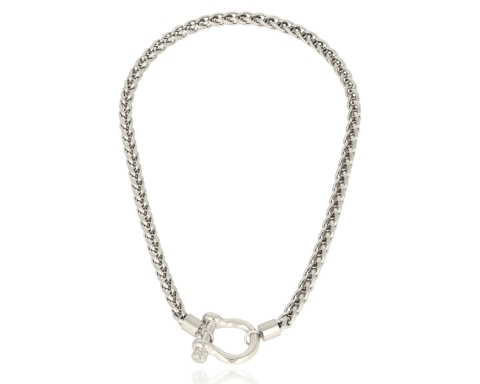 Naszyjnik Łańcuszek Podkowa srebrny